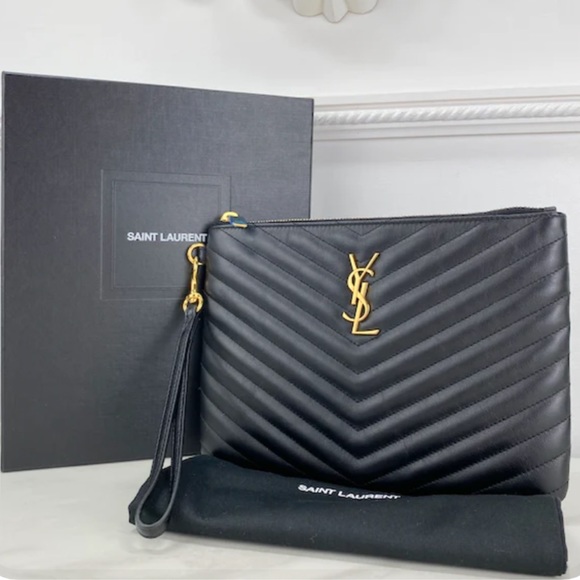 Cassandre YSL Quilted Pouch Wristlet - Picture 1 of 1